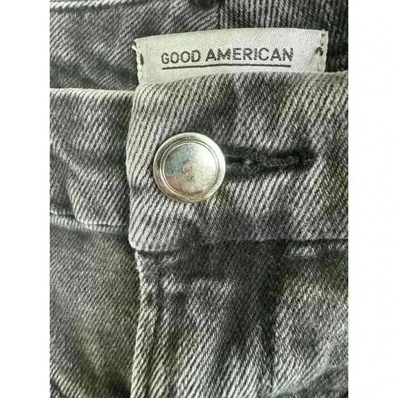 GOOD AMERICAN Good Curve Straight Jeans Black High Waist Size 10/32 - Picture 3 of 5